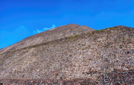 Pyramids details in Teotihuacan, Mexico. Teotihuacan is an enormous archaeological site in the Basin of Mexico, northeast of Mexico City.の写真素材