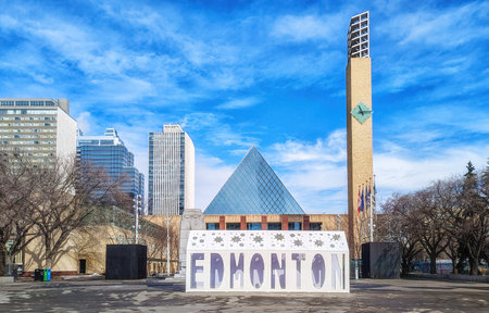 The Edmonton city Hall building, Canadaの写真素材