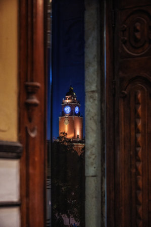 Clock Tower of the City Hall, MÃ©rida, Mexicoの写真素材