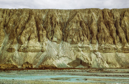View of Karakoram mountains of Sinkiang, Xinjiang, China.の写真素材