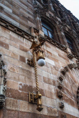 View of Postal Palace of Mexico City, stonework and architectural details in mexico cityの写真素材