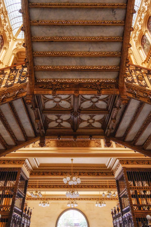 Historic Main Post Office in Mexico City, Mexico. The Palacio de Correos de Mexico or the (Correo Mayor)の写真素材