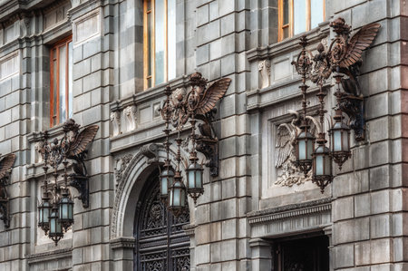 National Museum of Art MUNAL or Old Palace of the Secretariat of Communications and Public Works, Mexico City, Mexicoの写真素材