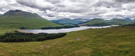 A beautiful view of Loch Tulla in the Scottish Highlands