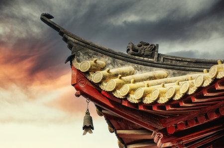 Ancient Longhua Pagoda at the Longhua Temple, a Buddhist Temple dedicated to the Maitreya Buddha. It...