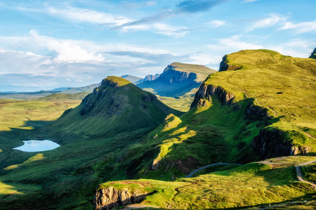 Beautiful Quiraing landscape on the Isle of Skye in Scotland