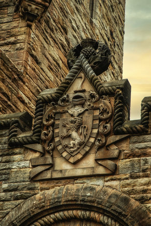 Details of Wallace monument in Stirling, UKの写真素材