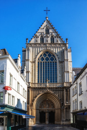 Architecture details of The Cathedral of Our Lady is a Roman Catholic cathedral in Antwerp, Belgiumの写真素材