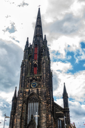 The Tolbooth Kirk, now known as The Hub in the Old Town of Edinburgh, Scotland, UK.Originally called Highland Tolbooth St John's Church is now used for cultural events.の写真素材
