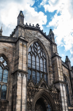 St Giles Cathedral on the Royal Mile in Edinburgh, Scotland, united Kingdomの写真素材