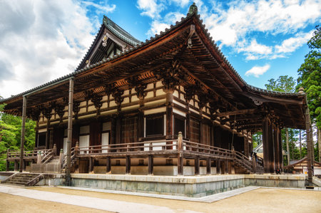 Kondo main hall, Danjo Garan, Mount Koya, Japanの写真素材