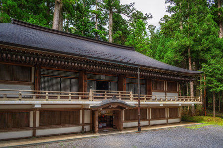Kongobu-ji name means Temple of the Diamond Mountain. It is home to the abbot monk of Koyasan, the highest ranking monk in Shingon Buddhism.の写真素材
