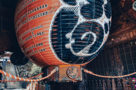 Lantern at the entrance of Narita san Shinsho-ji Temple complex, Narita, Japan