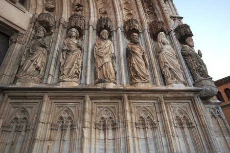 Detail of the church of Castello de Empuries Catalonia Spainの写真素材