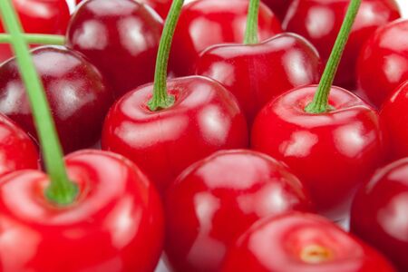 Cherries macroの写真素材