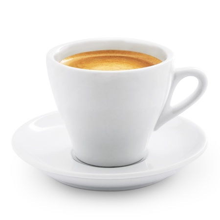 Caffe espresso isolated on white の写真素材