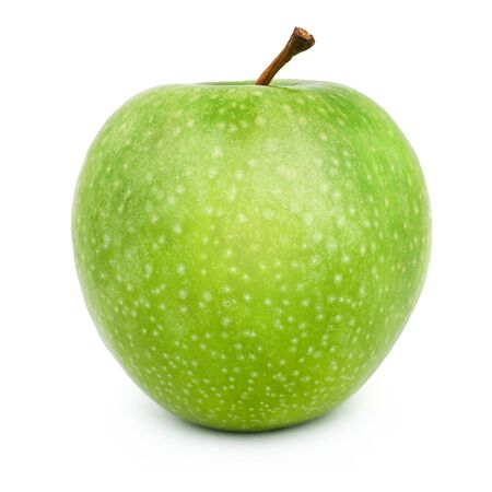 Green apples Isolated on a white backgroundの写真素材