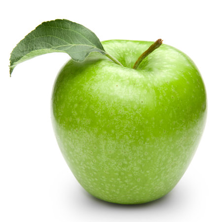 Green apple Isolated on a white background   Clipping Path 
の写真素材