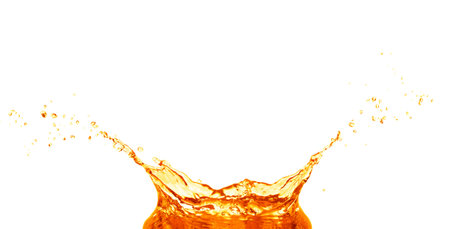 orange juice splashの写真素材