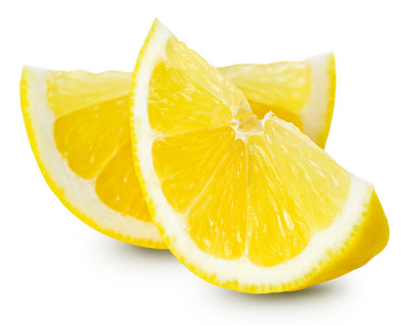 lemon half isolated on white background. Clipping Pathの写真素材