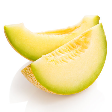 cantaloupe melon isolated on white Clipping Pathの写真素材