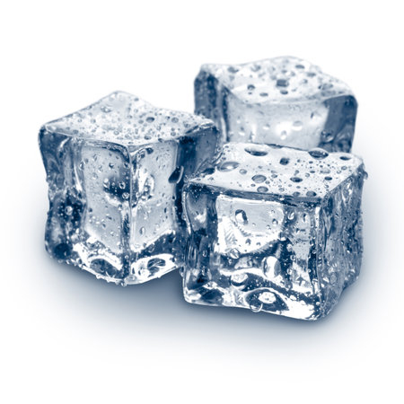 Ice cubes Clipping Pathの写真素材