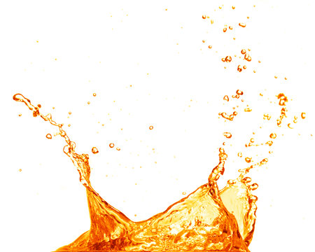 orange juice splashの写真素材