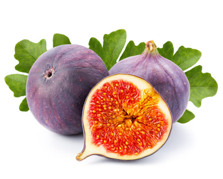 Figs fruits isolated on white backgroundの写真素材