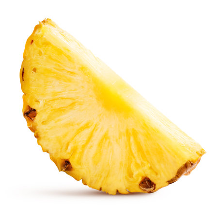 pineapple with slices isolated Clipping Pathの写真素材