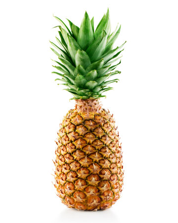 pineapple isolated on whiteの写真素材