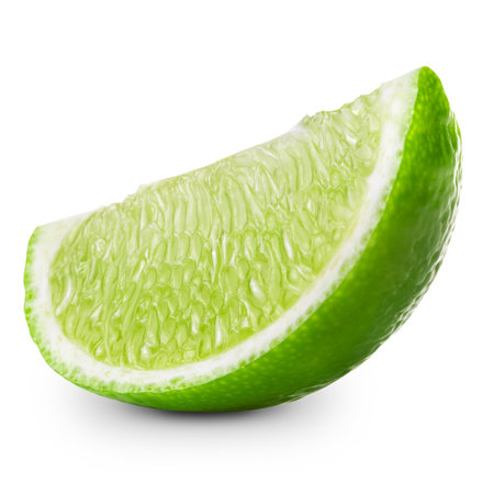lime slice isolated Clipping Pathの写真素材