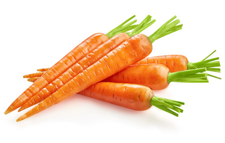 Fresh carrots isolated on white.の写真素材
