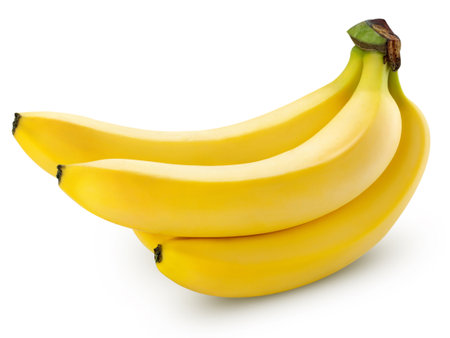 Bananas isolated on whiteの写真素材