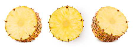 pineapple isolated on whiteの写真素材