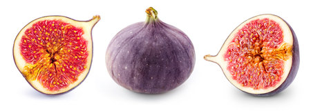 Figs fruits isolated on white backgroundの写真素材