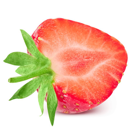 Strawberry fruit vector illustration. Orange on white backgroundのイラスト素材
