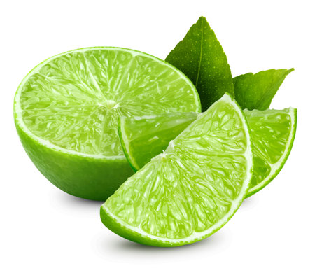 Lime fruit vector illustration. Lime on white backgroundのイラスト素材