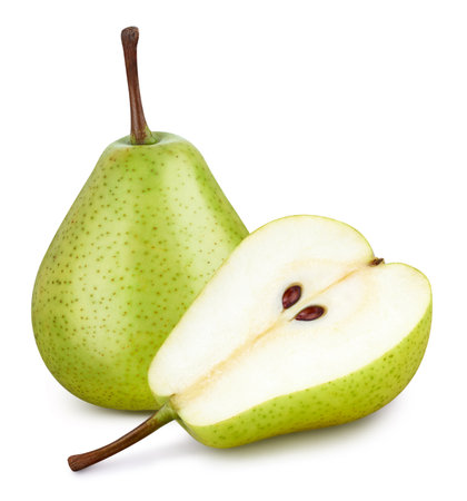 Pear isolated on white background. Pear Clipping Path. Professional studio macro shootingの写真素材