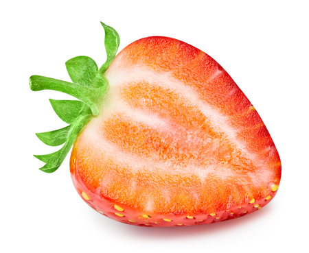 Strawberry isolated on whiteの写真素材