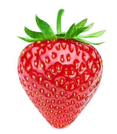 Strawberry isolated on whiteの写真素材