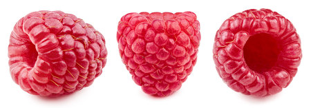 Raspberries isolated on white