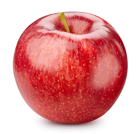 Red apple isolated on whiteの写真素材