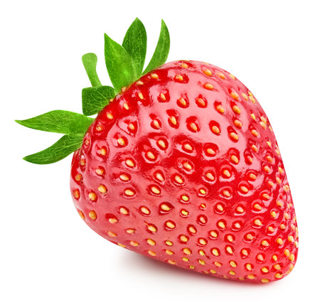 Strawberry isolated on whiteの写真素材