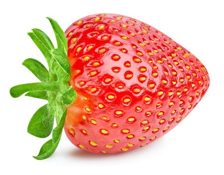 Strawberry isolated on whiteの写真素材