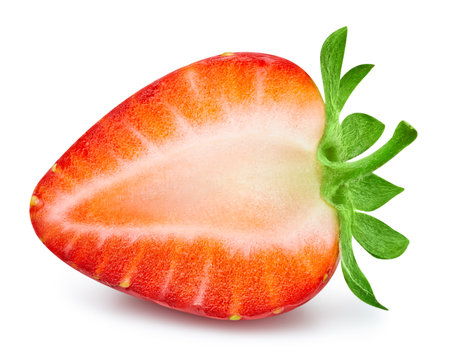 Strawberry isolated on whiteの写真素材