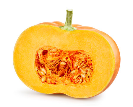Pumpkin isolated on whiteの写真素材