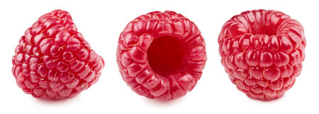 Raspberry Collection Clipping Pathの写真素材