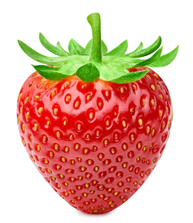 Strawberry isolated on whiteの写真素材