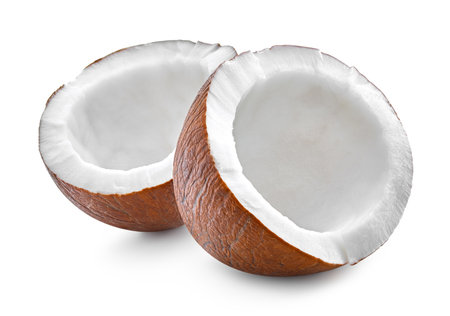 Coconut isolated on whiteの写真素材