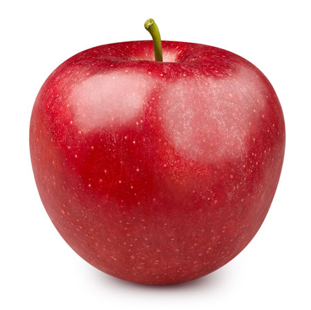 Red apple isolated on whiteの写真素材